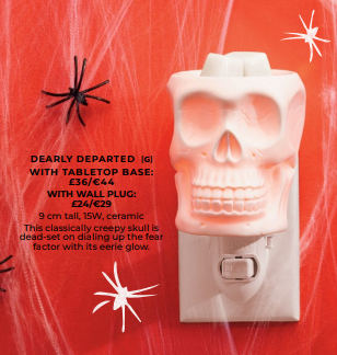 DEAPLY DEPARTED SKULL WALL PLUG IN SCENTSY