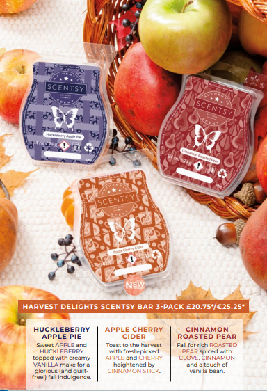 harvest delights autumn scentsy bar 3 pack bundle