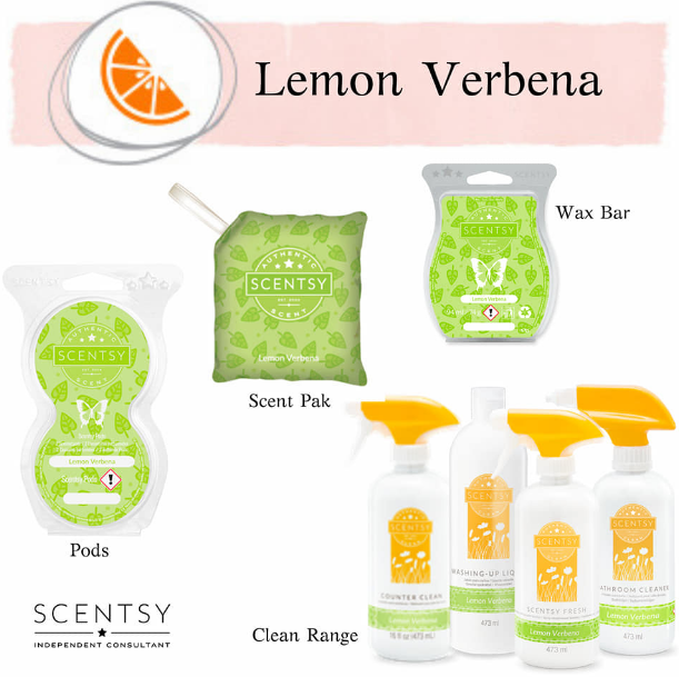 lemon verbena scentsy wick free scented candles