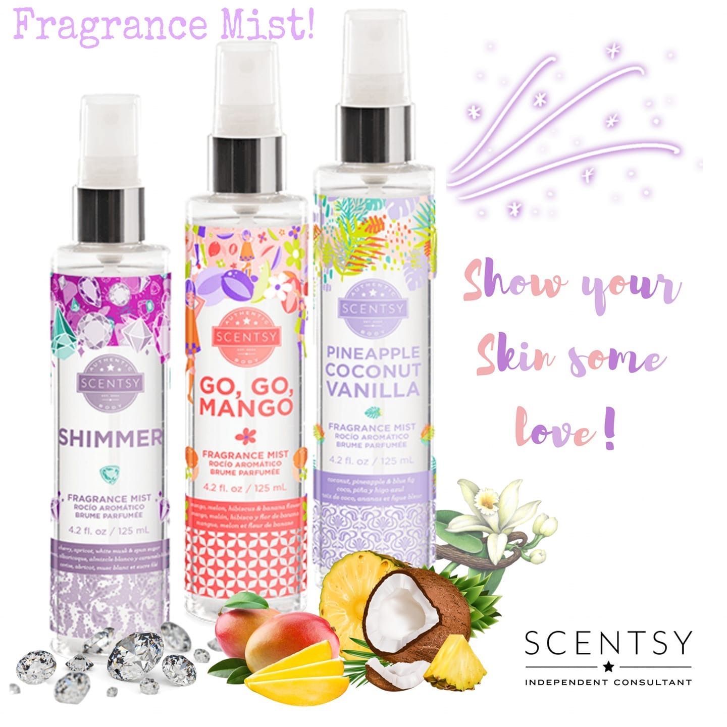 Pineapple Coconut Vanilla Fragrance Mist Scentsy