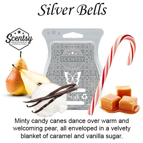Silver Bells Scentsy Bar wick free scented candles