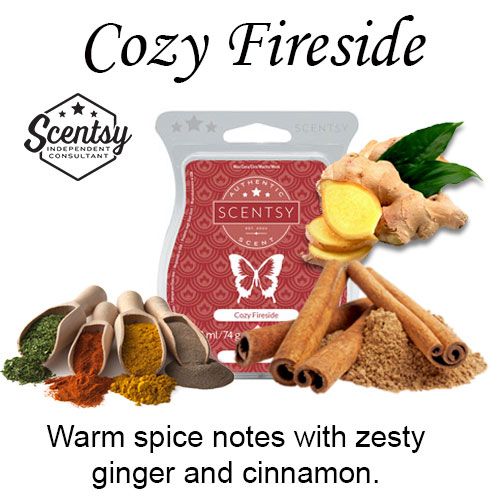 Cozy Fireside Scentsy Bar wick free scented candles