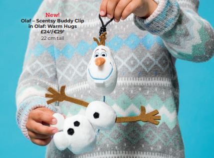 olaf scentsy christmas buddy clip wick free scented candles