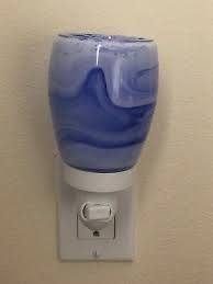 Blue Watercolor Mini Scentsy Warmer with Wall Plug