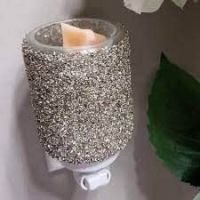 Glitter Silver Mini Scentsy Warmer with Wall Plug