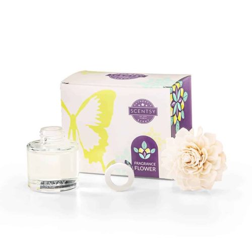 box contents fragrance flower Scentsy wick free scented candles