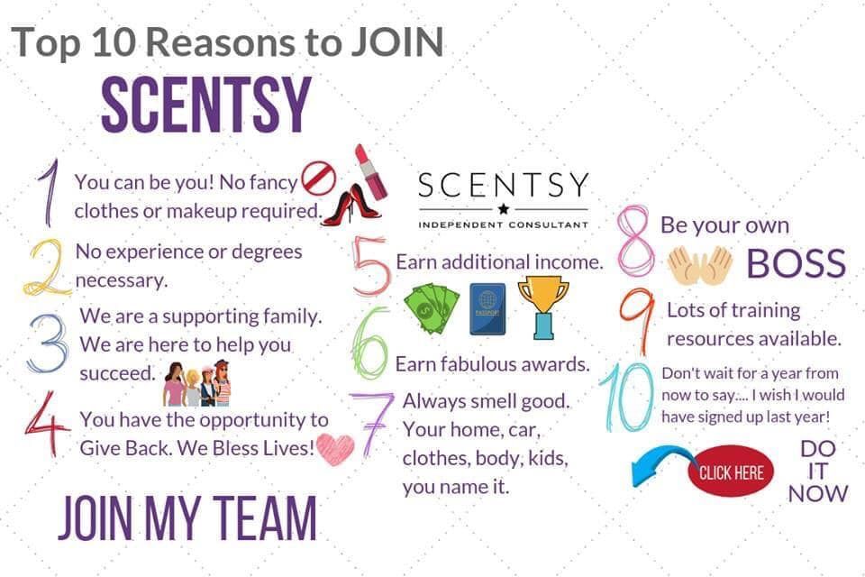 10 reason to join scentsy