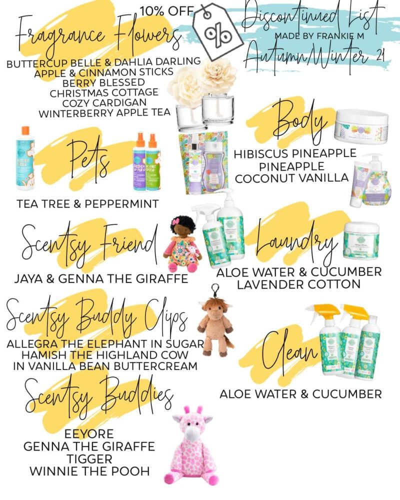 Scentsy discontinuing products list