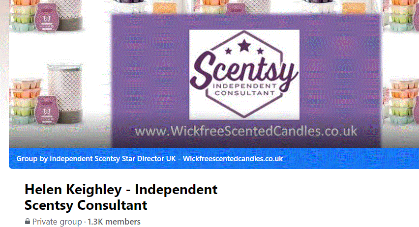 find me on facebook Scentsy Wick Free Scented Candles