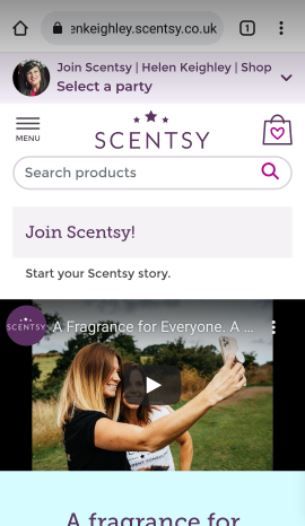 Sign up to Scentsy mobile guide