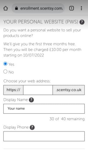 Sign up to Scentsy mobile guide 