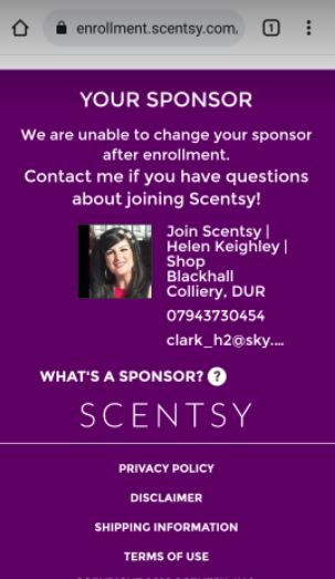Sign up to Scentsy mobile guide 