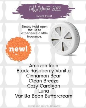 Scentsy travel twist wick free scented candles