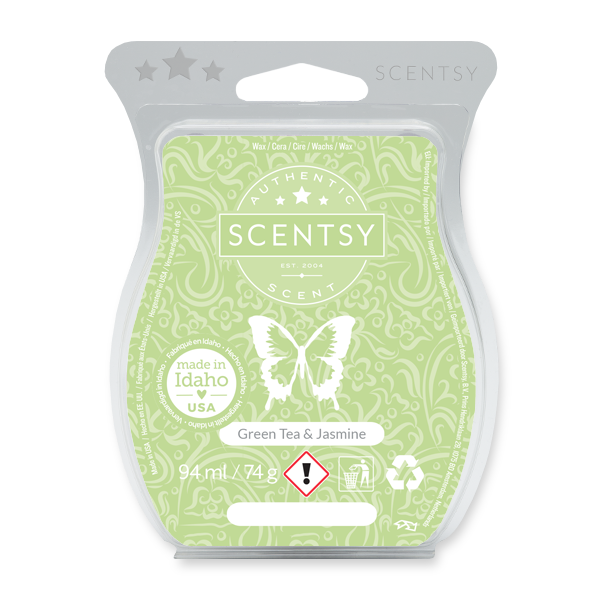 Green Tea & Jasmine Scentsy wax bar Wick free Scented candles