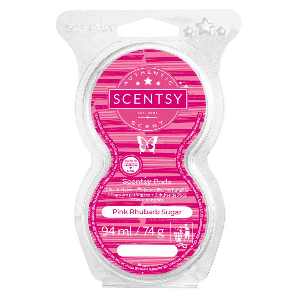 Pink Rhubarb Sugar Scentsy Pod Twin Pack