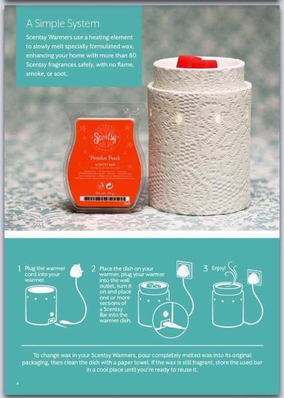 A simple Scentsy system wickfree candle warmer