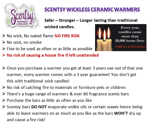 SCENTSY WICK FREE CANDLE WARMER FACTS