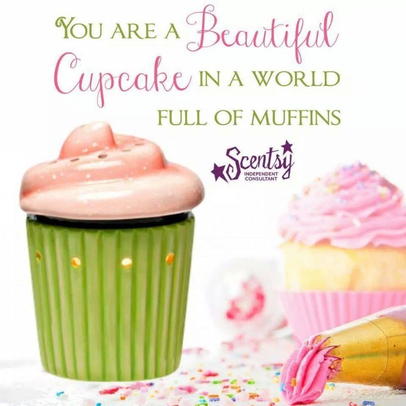 cupcake scentsy warmer scented wickfree candle ceramic
