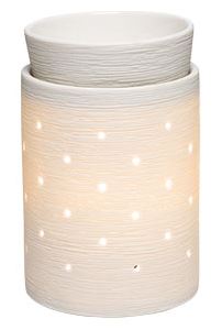 etched core scentsy WICK FREE SCENTED CANDLE warmer DELUXE