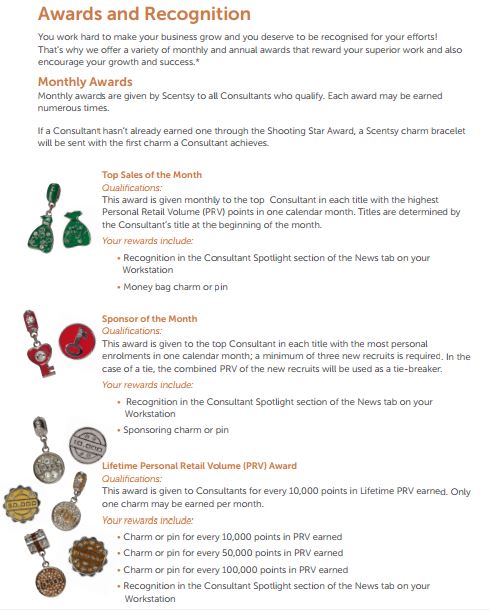 awards and recognition scentsy