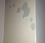 wax spilt on walls