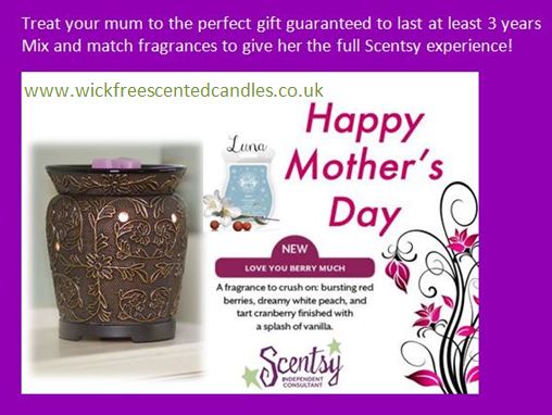 mothers day gifts scentsy wickfree candles