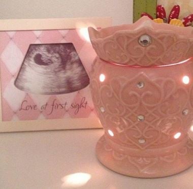 tiara scentsy warmer lit up