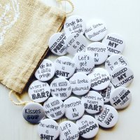 Rude favour badge pack of 50