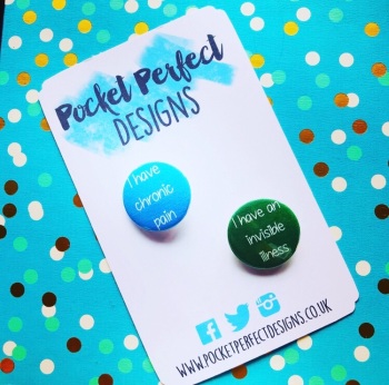 Chronic Pain/Invisible Illness Pack Of 2 Badges
