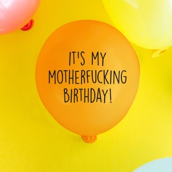 Motherfucking Birthday Balloon Pack Of 4