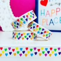 Rainbow Hearts Washi Tape