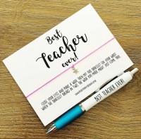 Best Teacher Ever Wish Bracelet & Pen