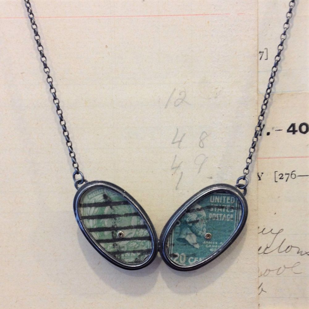 Double Oval Postcard Necklace