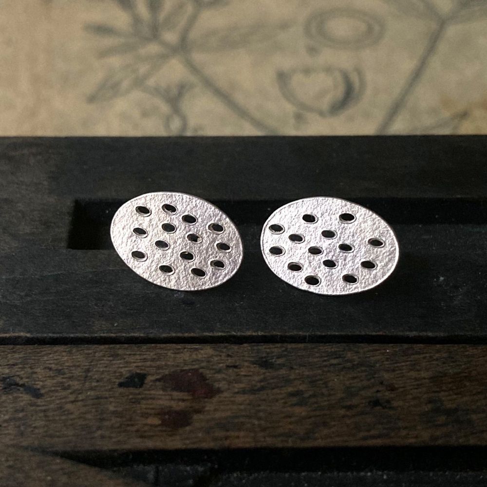 Holey Oval Studs