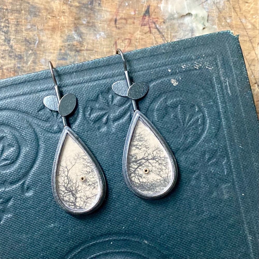 Overlapping Ovals + Raindrop Earrings