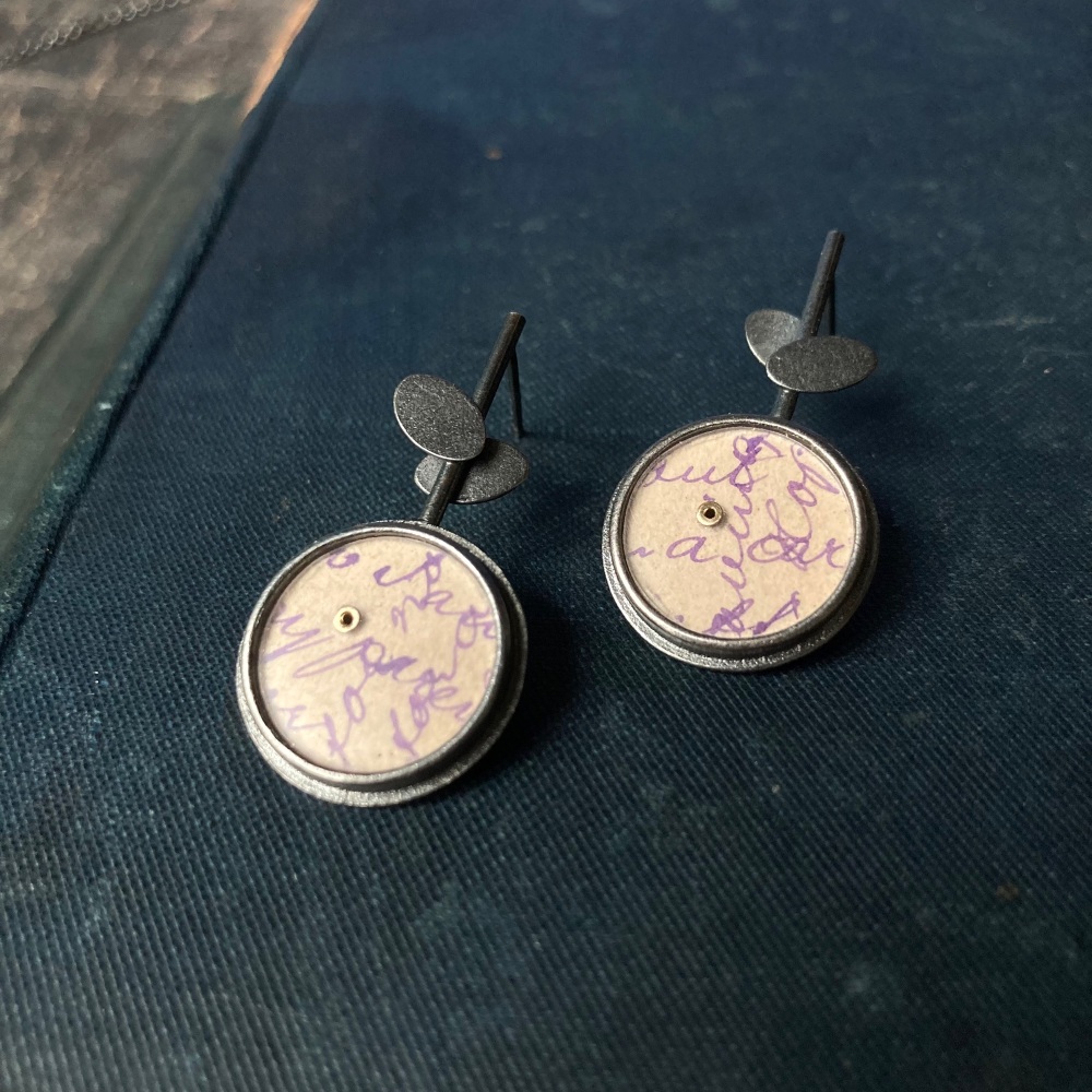 Overlapping Ovals + Paper Dot Earrings