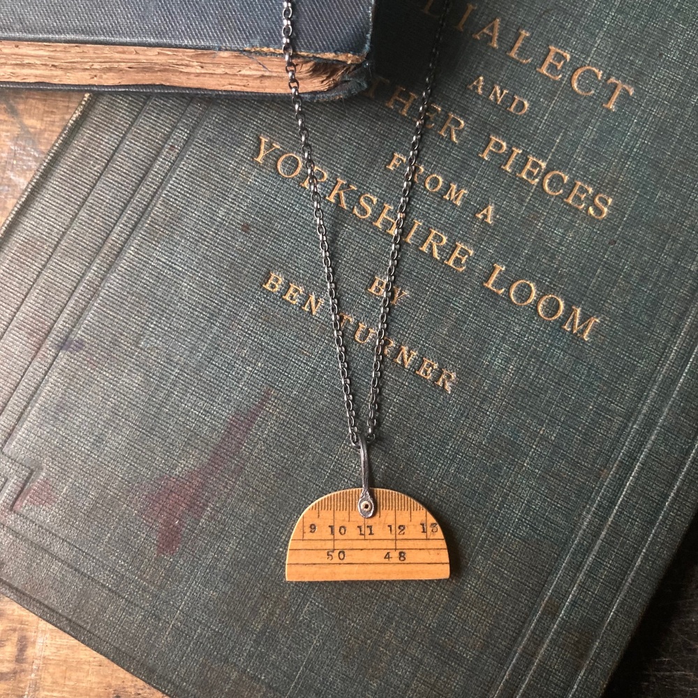 Wide Arc Ruler Pendant