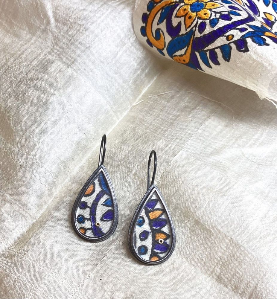 Silk - raindrop earrings 1