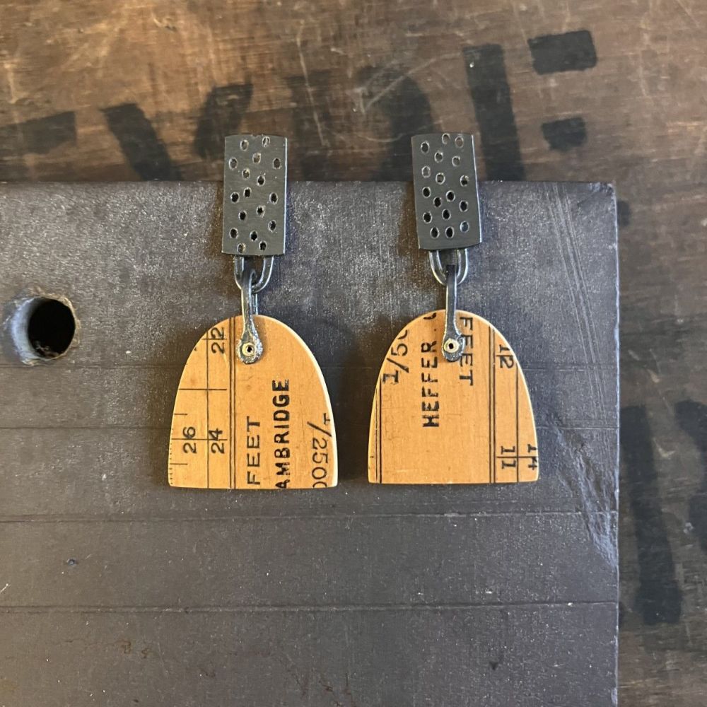 Overlapping Circles + Tall Arch Ruler Earrings