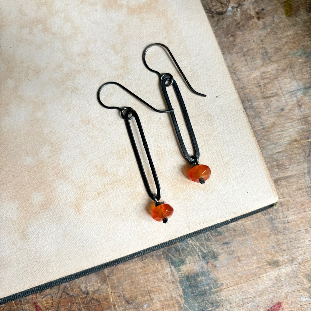 Lozenge + Bead Earrings