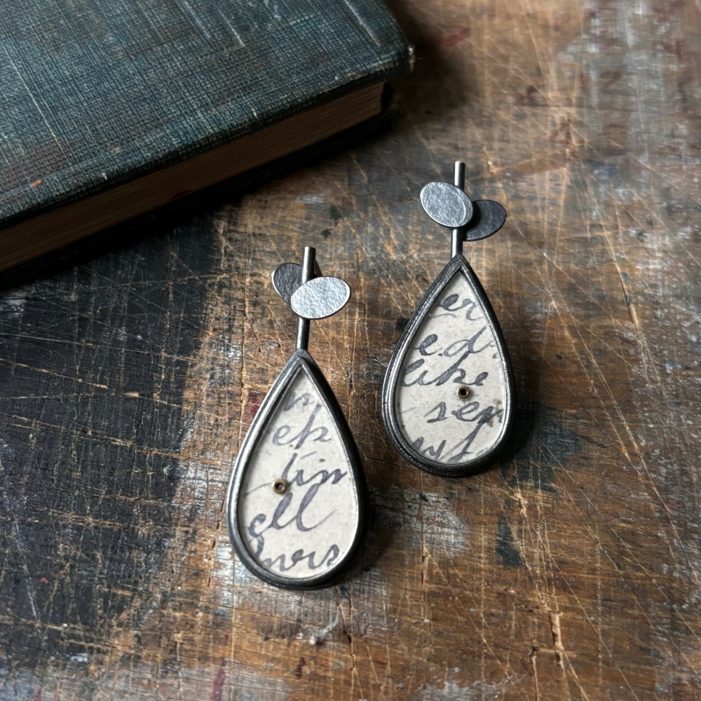 Overlapping Ovals + Raindrop Earrings