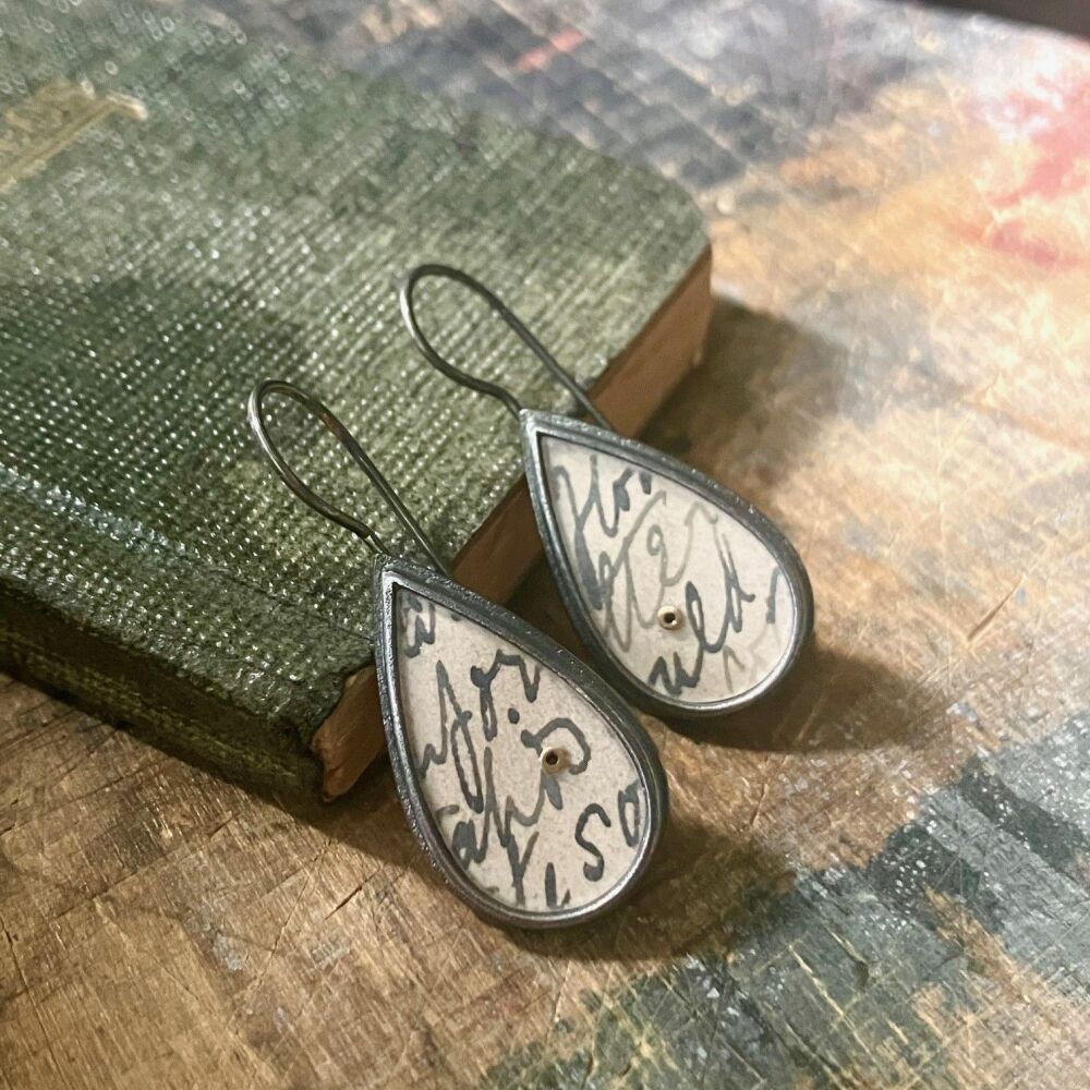 Paper Raindrop Earrings