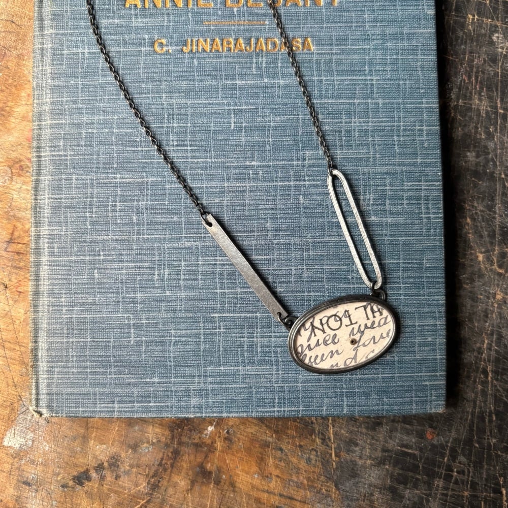 Oval Postcard, Strip + Lozenge Necklace