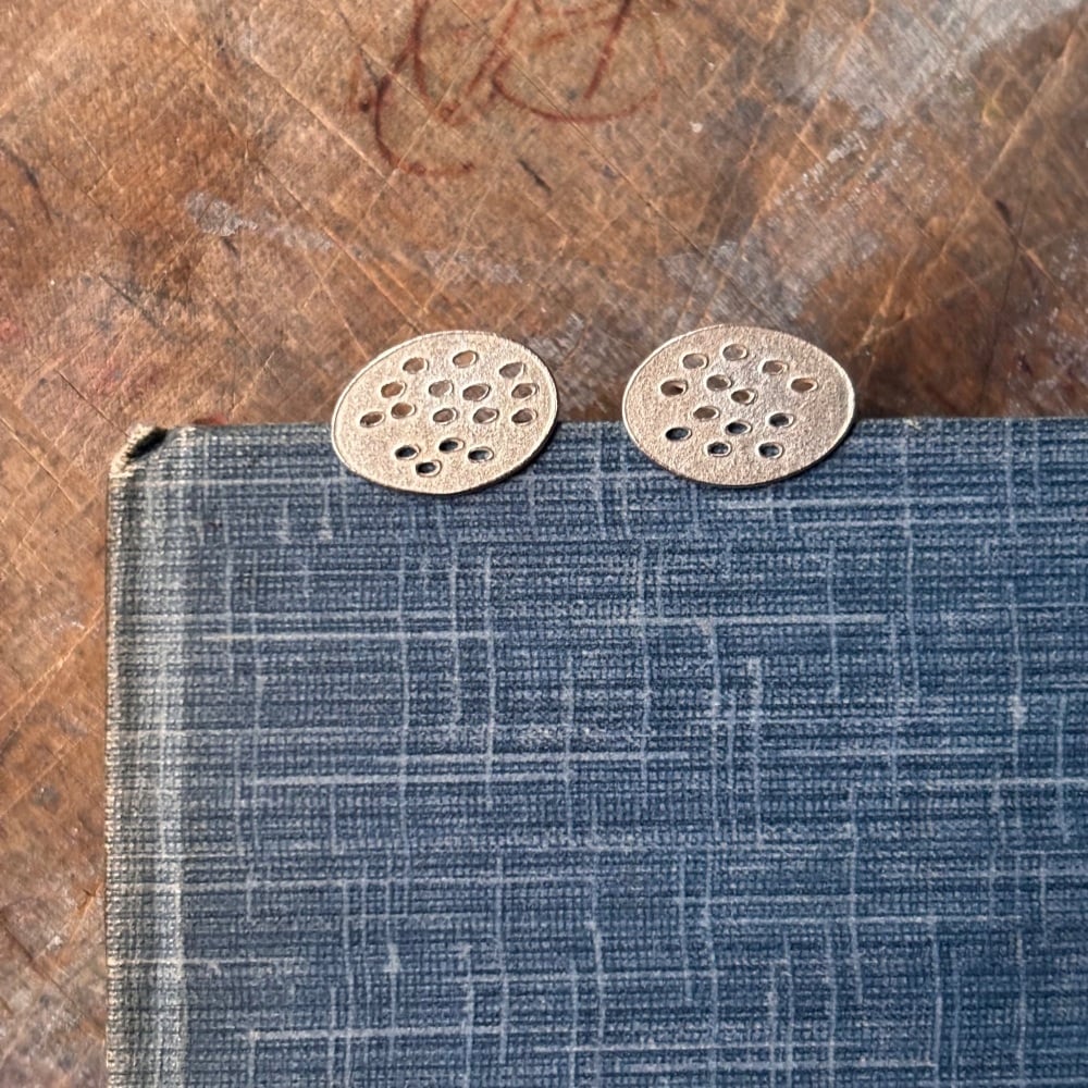 Holey Oval Studs