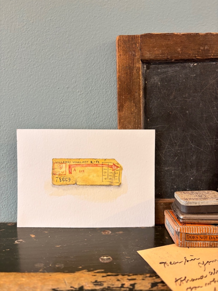 Yellow travel ticket 78669