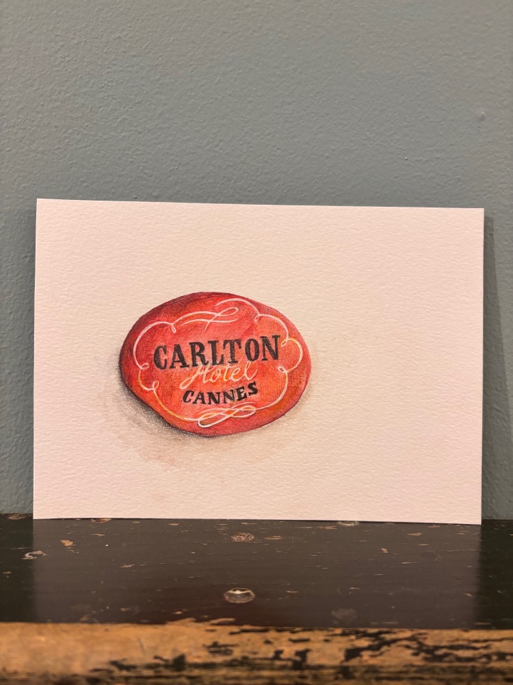 Carlton hotel luggage label