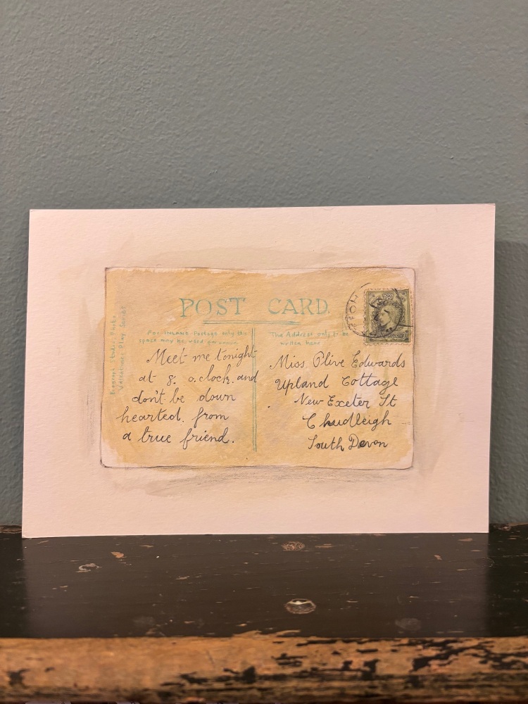 Old postcard to Miss Olive Edwards