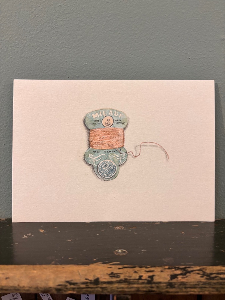 Miladi mending wool on card