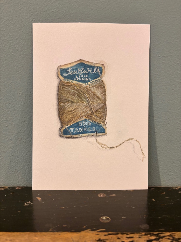 Lewswell darning wool on card