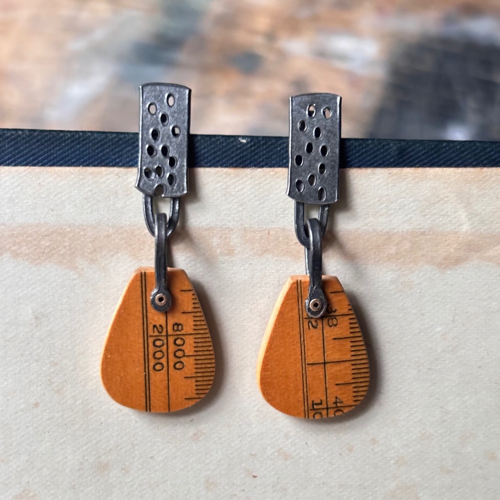 Holey Panel + Vessel Ruler Earrings